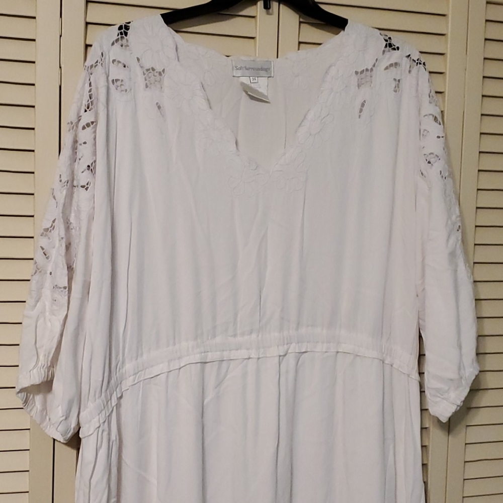 Soft Surroundings Long White Maxi Dress